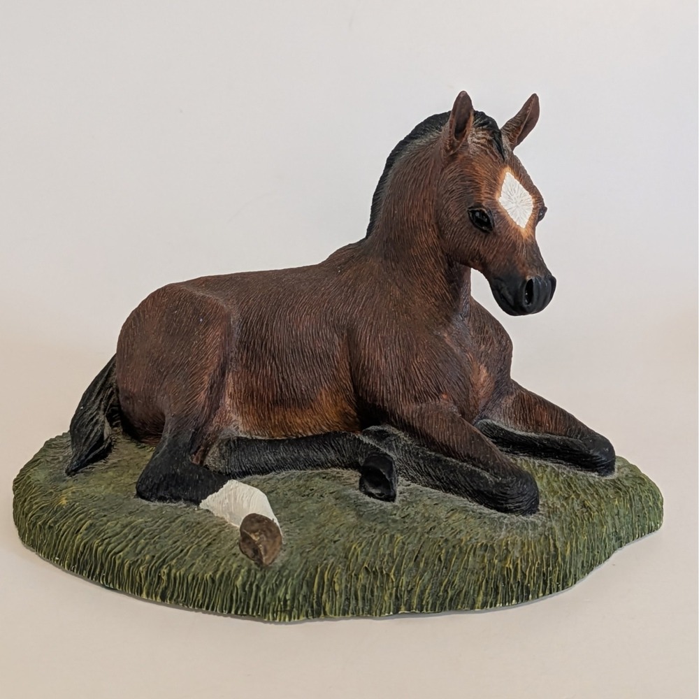 Country Artists Quarter Horse Foal Resting A Beat #03902 All About Horses 3"